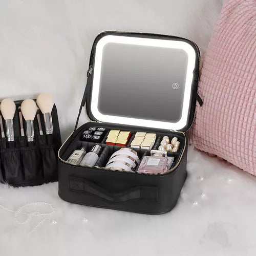 COSMETIQUERA VIAJERA CON LUZ LED
