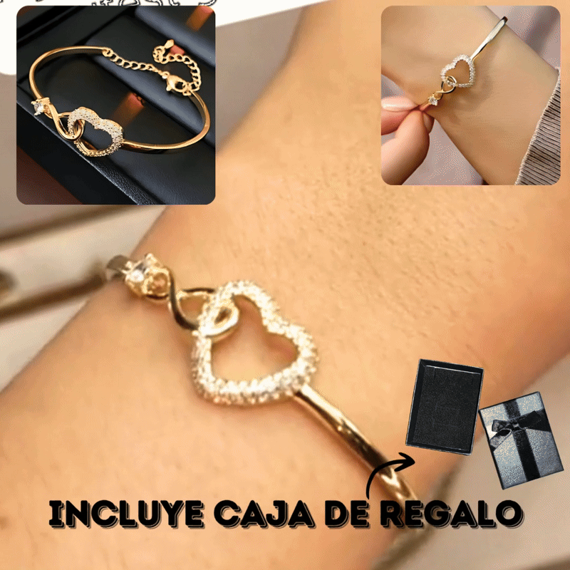 BRAZALETE CORAZON INFINITO + CAJA DE REGALO