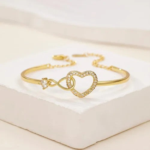 BRAZALETE CORAZON INFINITO + CAJA DE REGALO