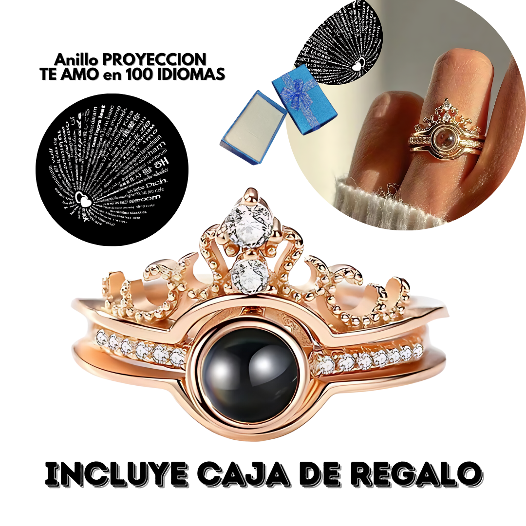 ANILLO TE AMO EN 100 IDIOMAS (CAJA DE REGALO)