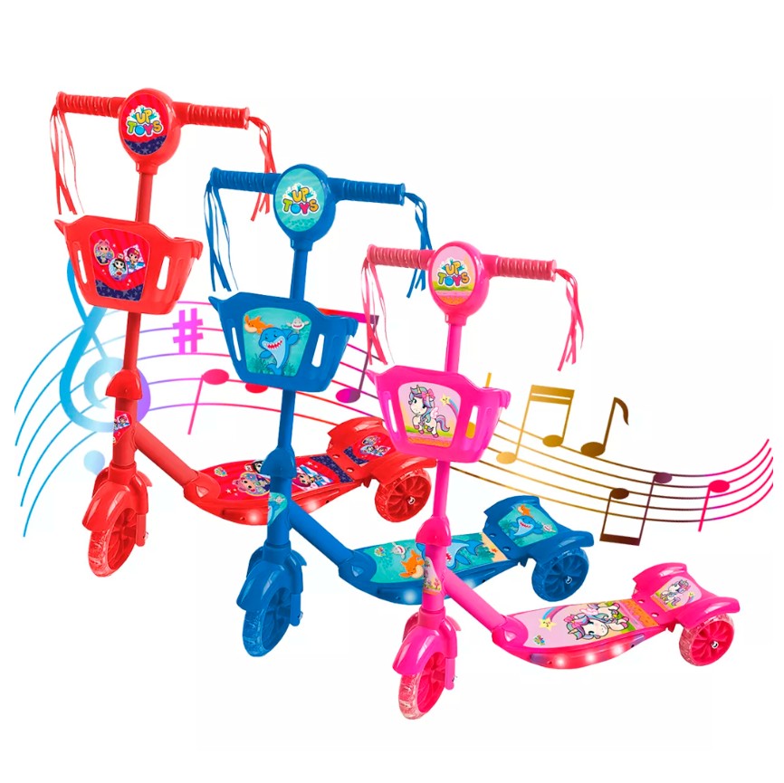 SCOOTER CON CANASTA, SONIDO Y LUCES